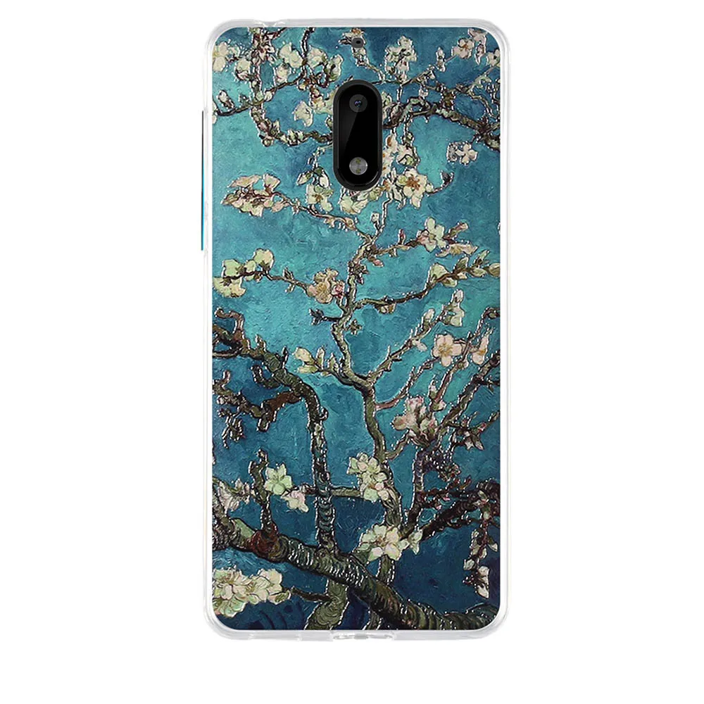 Силиконовый чехол для Nokia 6 2017 задняя крышка TA 1033 1021 с рисунком бампер 5