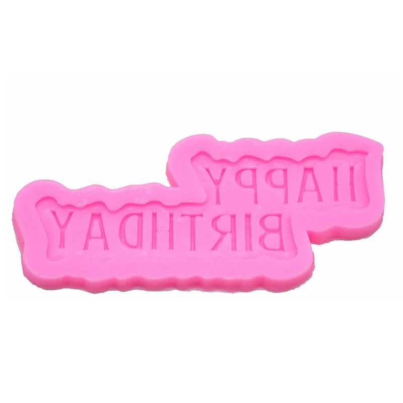 DIY С Днем Рождения Форма Силиконовые формы для торта 3D письмо Gumpaste Шоколадные