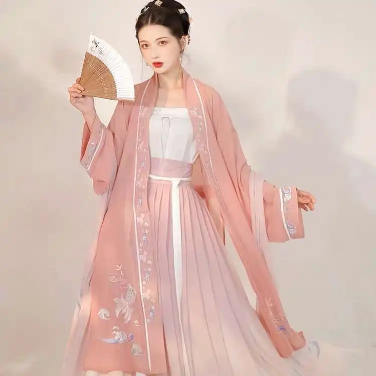 

Ancient Traditional Chinese Hanfu Women's Dresses Elegant Folk Princess Dance Costume Tang Song Dynasty Suit Cosplay Stage Wear