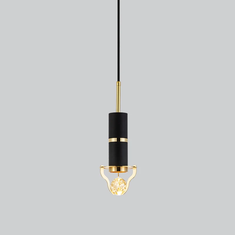 

Nordic LED Crystal Pendant Lamp Creative Hotel Room Bedside Lamp Luxury Living Room Background Wall Restaurant Bar Hanging Lamp