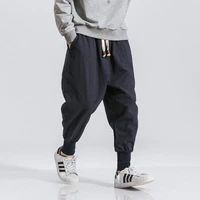 man jogger pants spring new baggy pants streetwear men harem pants korean style casual cotton linen trouser
