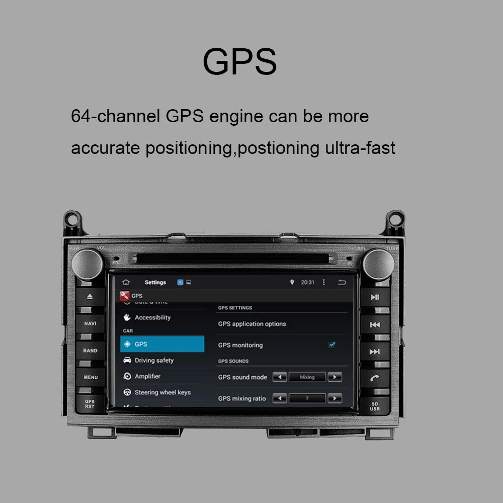 

2 Din 1024*600 Android 9.0 In dash Car GPS navigation system For TOYOTA VENZA 2008-2018 Car DVD Stereo Audio multimedia headunit