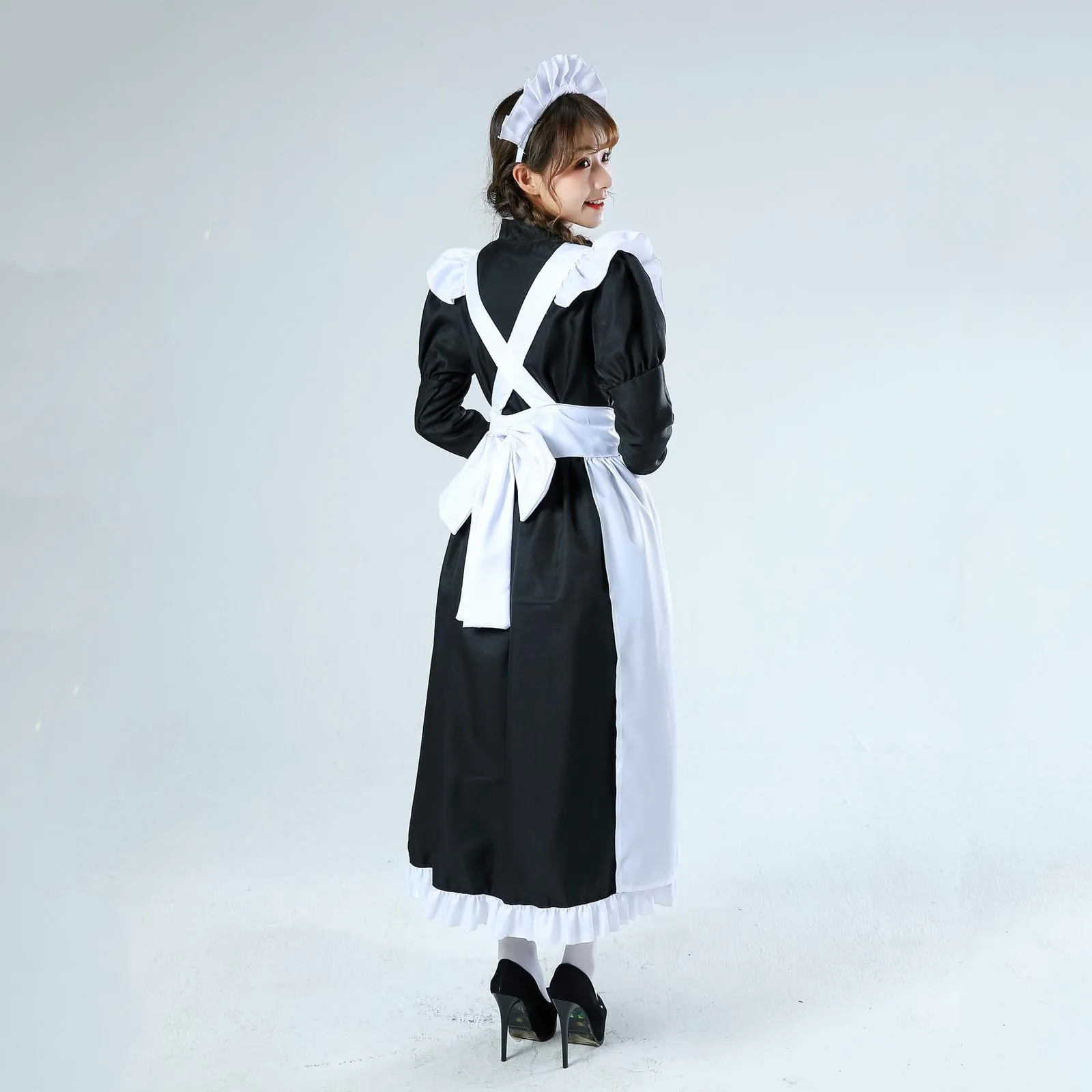 

Maid uniform Women's French Ruffle white Costume Cute and sweet waiter clothes Women Workwear Uniform 2021 ropa de moda New