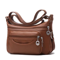 soft leather shoulder bag 2021 new middle aged mother bag casual messenger middle aged and elderly women bag tide