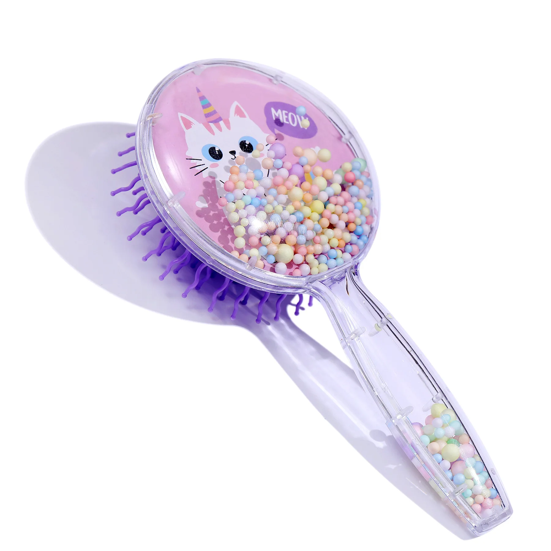 

Cartoon Horse Cat Animal Colorful Foam Anti-static Hair Brush Massage Comb Shower Wet Detangle Hairbrush Salon Hair Styling Tool