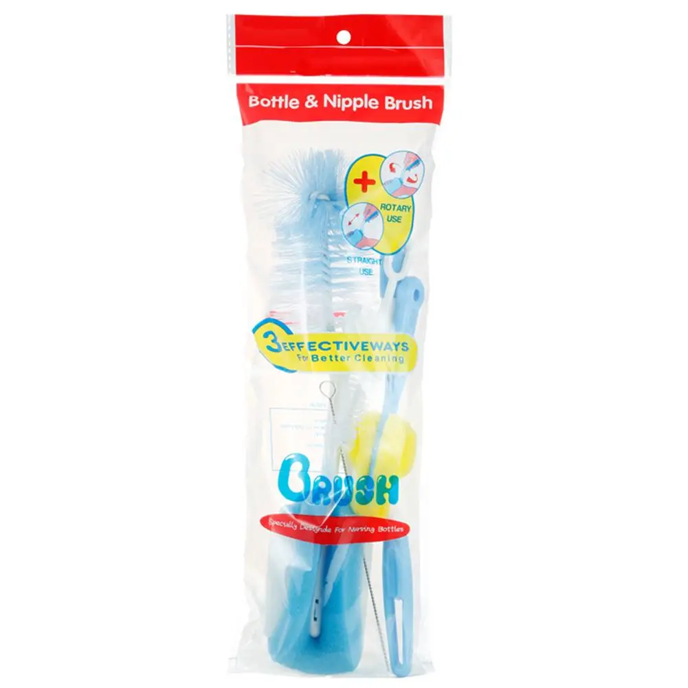 

5Pcs 360 Rotation Baby Milk Bottle Brushes Feeding Straw Nipple Cleaning Tool