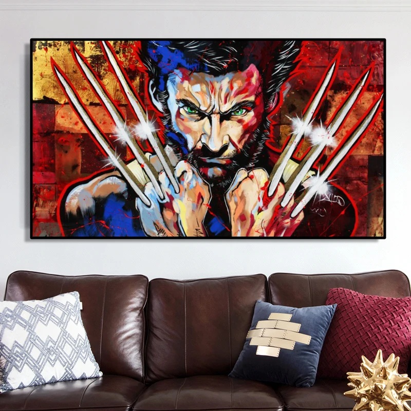 Wolverine Logan power холст искусство красочные граффити фотография для гостиной