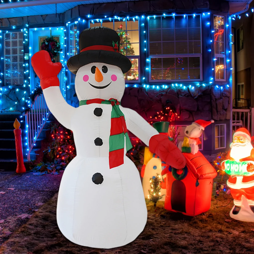 

240cm Christmas Decorations Upgraded Snowman Inflatable Props with Inflating Fan Indoor Outdoor Yard Garden Decorations