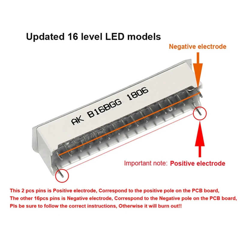 16 уровень светодиодный музыкальный аудио спектр индикаторный усилитель доска