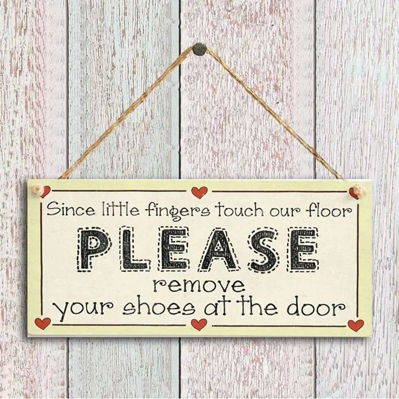 

Practical Boutique Since Fingers Touch Our Floor Please Remove Your Shoes At The Door Plaque Wooden Sign Hanging Gift