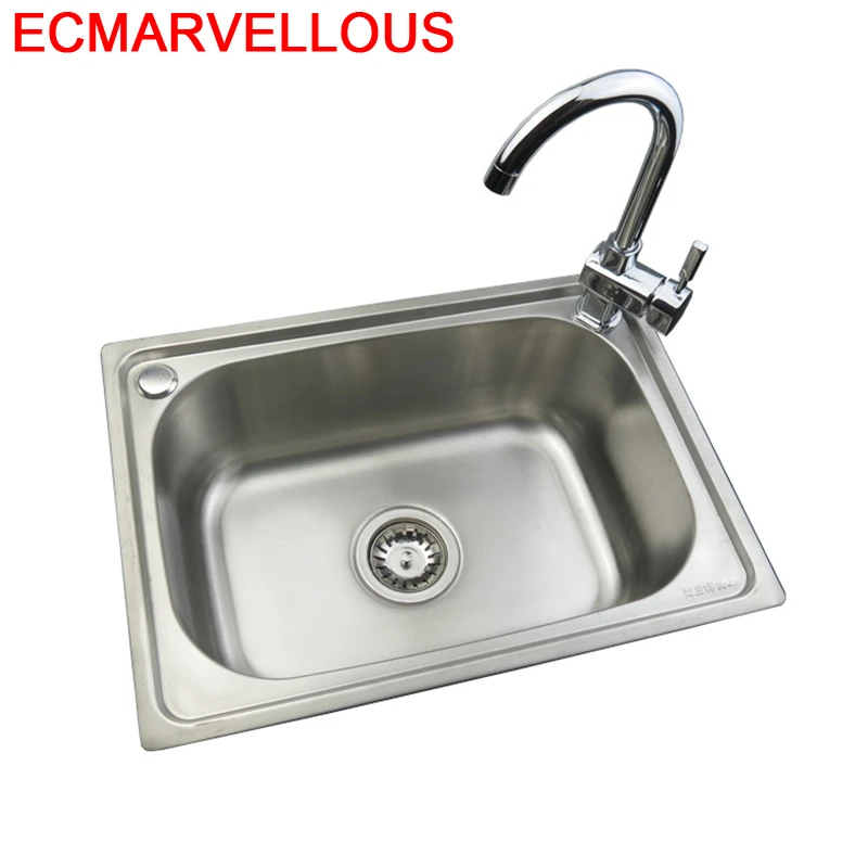 

Faucet Lava Manos Tarjas Integral Acero Inoxidable Escurridor Para De Cocina Cuba Pia Cozinha Lavabo Fregadero Kitchen Sink