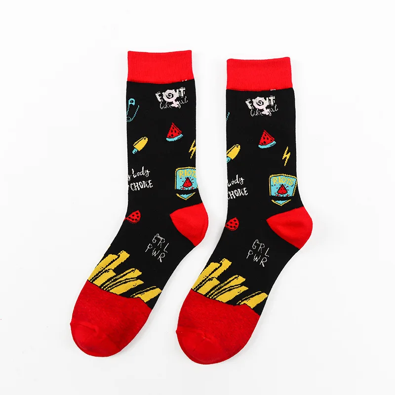 

Combed cotton soft new colorful men's funny socks, ladies stockings, wear-resistant and warm men's Calcetines de hombre hip-hop