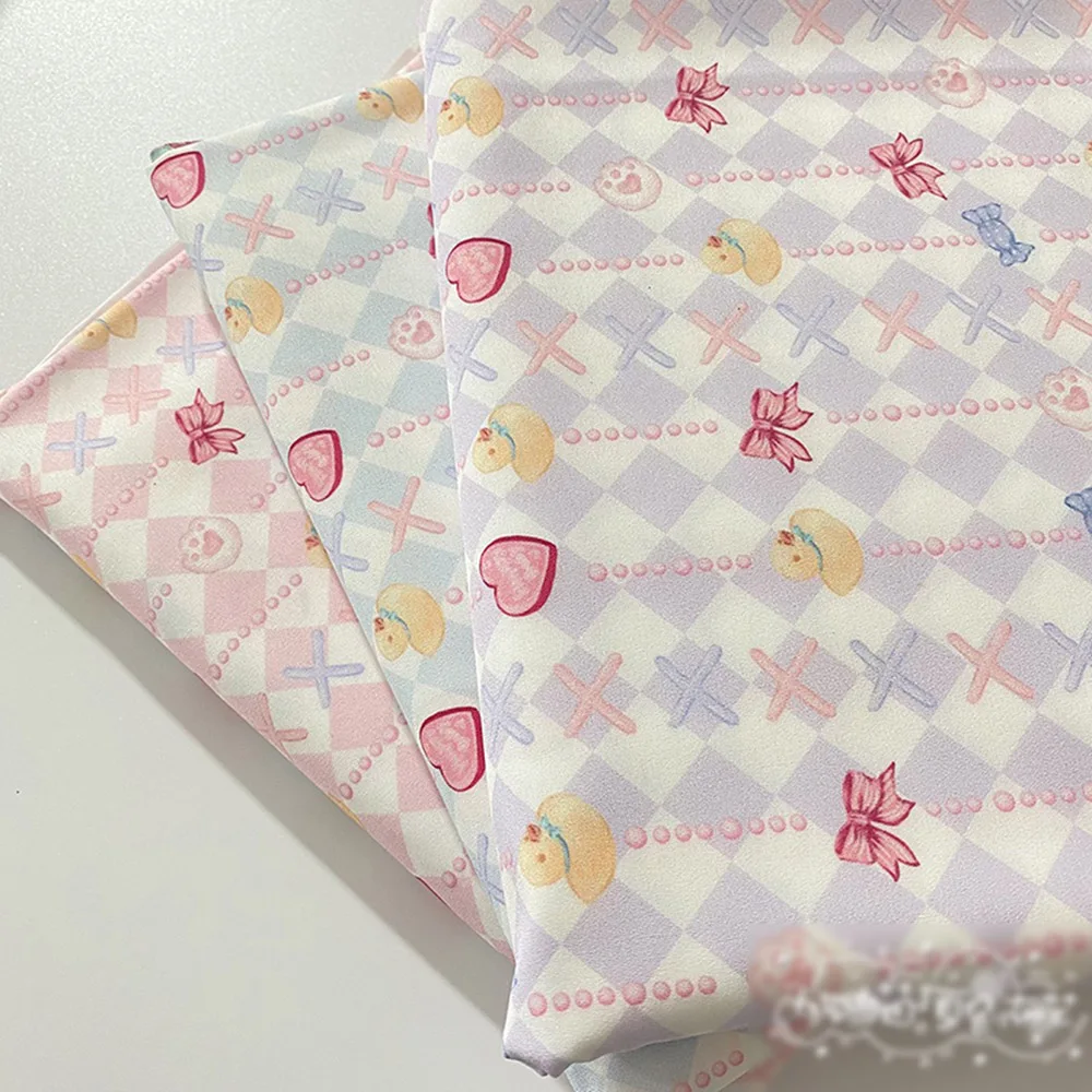 

148cm Wide Cute Dog Polyester Printed Fabrics By The Meter Patchwork Sewing for Lolita Dress Doll Clothing Material DIY Making