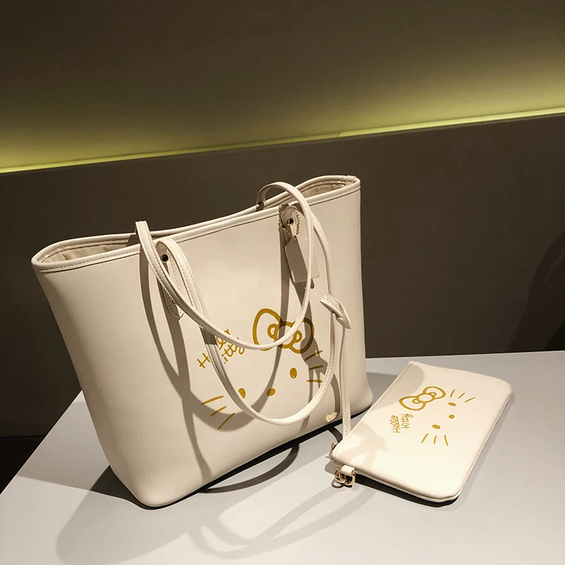 Модная женская сумка через плечо HELLO KITTY Большая вместительная для мамы из