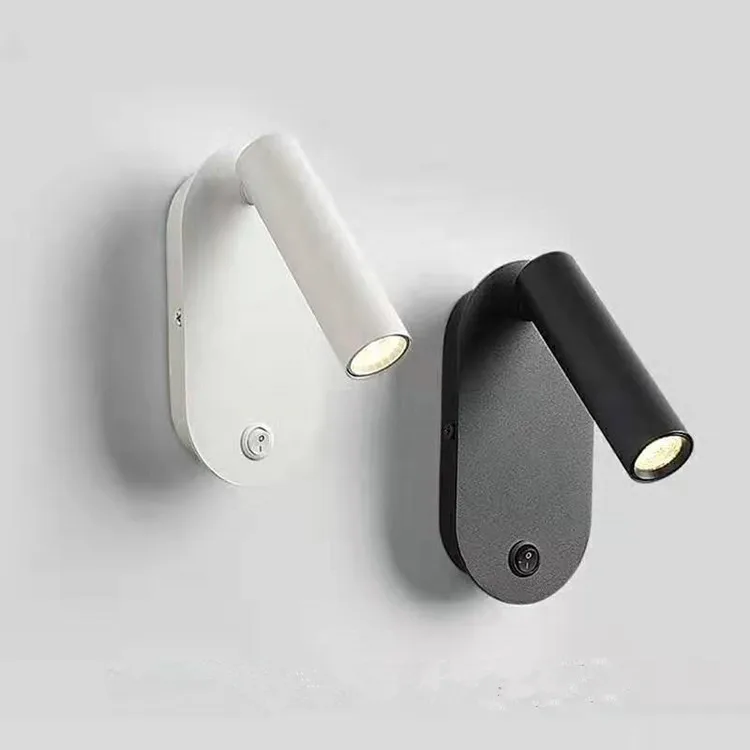 

Прикроватная настенная лампа QUKAU, 3 Вт, 15x7,5x6 см, овальная Светодиодная лампа для спальни, кабинета, индивидуального отеля с переключателем, л...