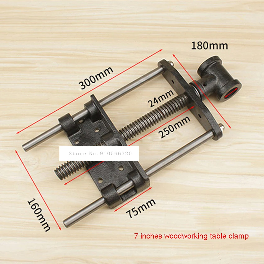 

MC01044 Woodworking Table Pliers 7-inch Double Connecting Rod Woodworking Clamp DIY Fixture Lightweigh Wooden Table Pliers Clamp