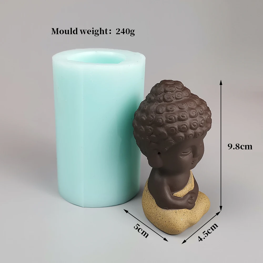 4 стиля 3D силиконовые формы Будды Мыло будды ручной работы статуя фарфоровая