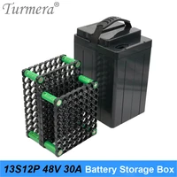 turmera 48v 20ah 30ah e bike lithium battery storage box for 13s8p 13s12p 18650 battery pack use include holder and weld nickels