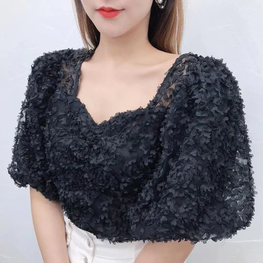 Топ с коротким рукавом и V-образным вырезом в стиле ретро топ без рукавов короткой