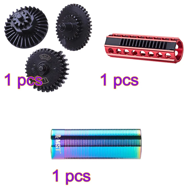 1 kit SHS 18/1 прямая зубчатая сталь Шестерня воздушный цилиндр сопло 14 TeethMushroom поршневая головка набор для коробки передач V.2/3 для AEG для страйкбола - Цвет: 1 kit