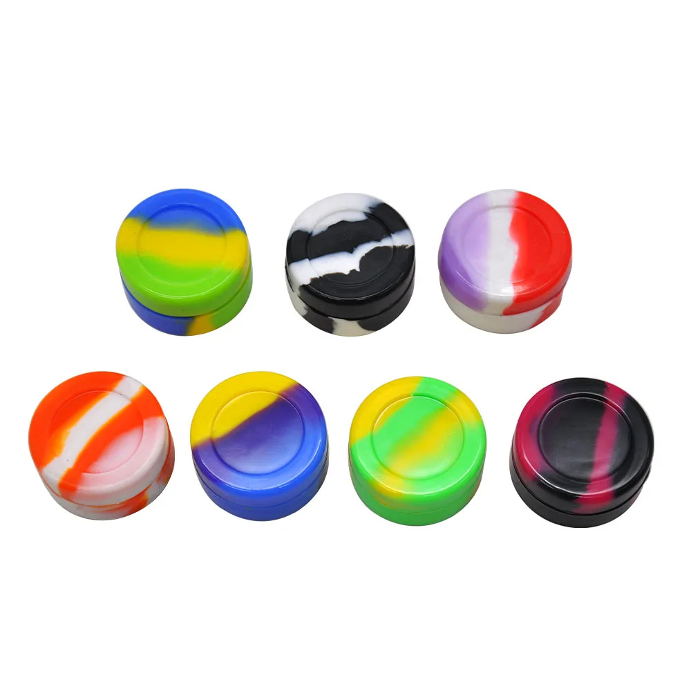 Набор для хранения бамбуковых каникул 2 силиконовых банок воска масла + 1 ложка из