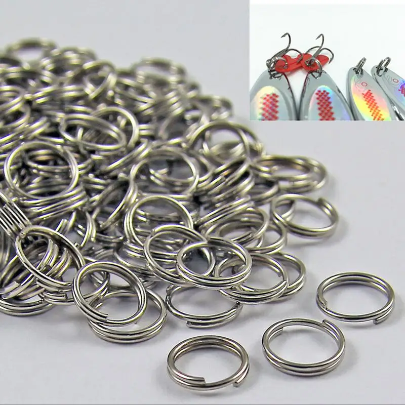

50Pcs 6mm 7mm 8mm Stainless Steel Split Rings For Blank Fishing Lures Crank Bait Hard Bait Fishing Tackle Lure Tools Wholesale
