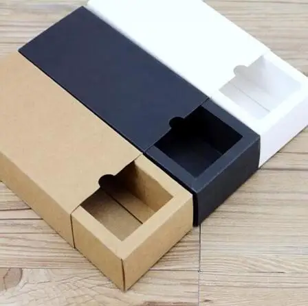 

9 sizes Kraft black white gift packaging box with window kraft carton paper gift paper box with lid Gift carton cardboard box
