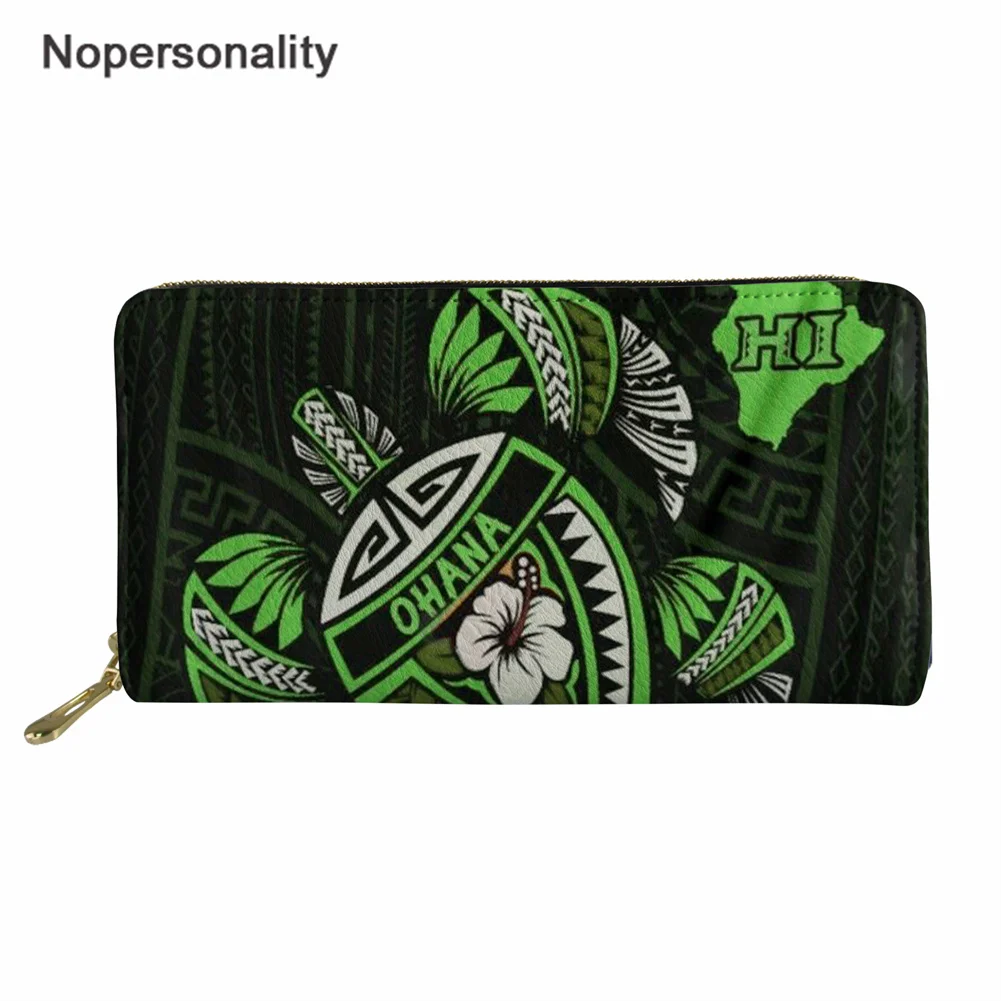 

Nopersonality Stylish Woman Wallet Hawaiian Sea Turtle PU Leather Money Clip Banknotes Storage Purse Credit Cards Holder Pouch