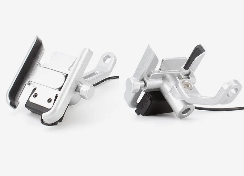 YPAY алюминиевый держатель для телефона мотоцикла с USB зарядным устройством регулируемое зеркало для руля мотоцикла велосипеда 4-6,5 дюймов крепление для мобильного телефона