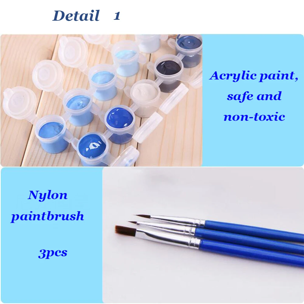 Бескаркасная картина маслом с изображением животных DIY Набор для рисования по