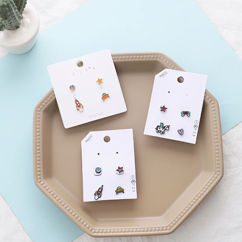 10 стилей очаровательные серьги с эмалью наборы костюмов Космический человек