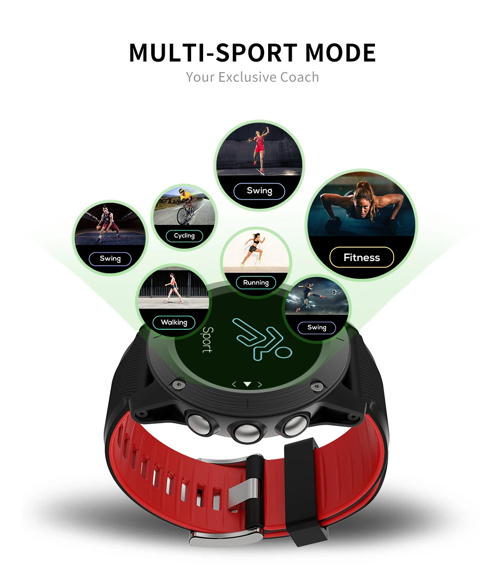 Мужские спортивные водонепроницаемые Смарт часы с пульсометром и сенсорным