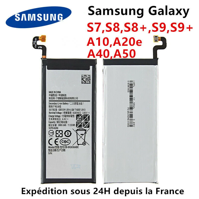 

BATTERIE For Samsung Galaxy S7/Edge/S8/S9/Plus A10/A20e/A40/A Note 10 Lite Neuve100%