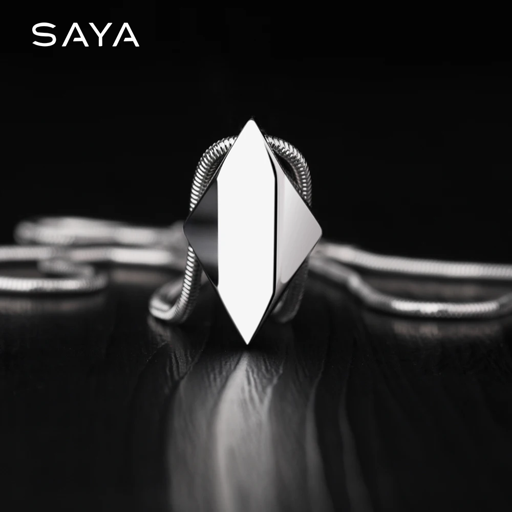 Полированный кулон из карбида вольфрама Цепочки и ожерелья для мужчин с 45/50/55 см