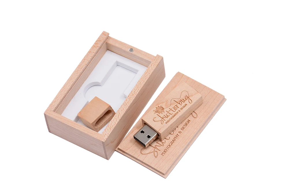 JASTER USB 2,0 Клен деревянный usb+ Подарочная коробка usb флэш-накопитель 4 ГБ 8 ГБ 16 ГБ 32 ГБ 64 ГБ(более 10 шт бесплатный логотип) свадебные подарки