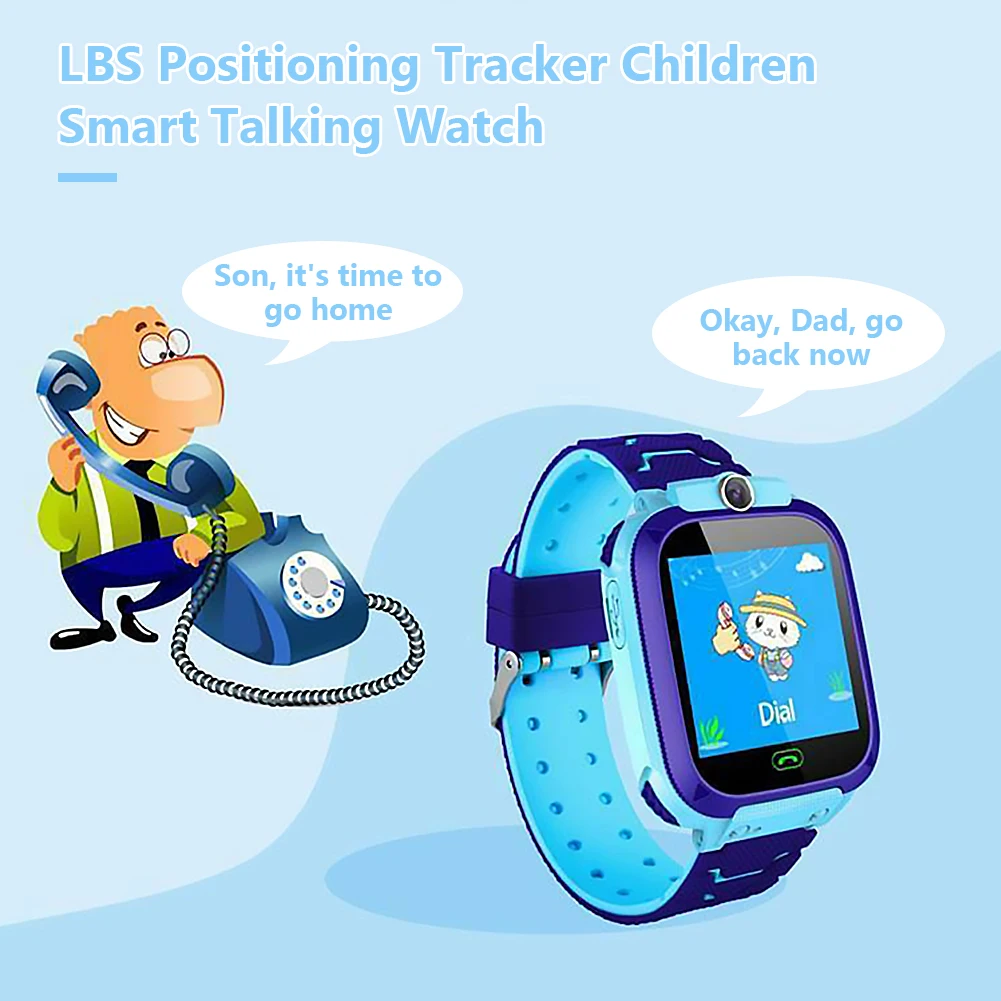 

Q12 Non-Waterproof Heart Rate LBS Locator Kids Digital Smart Watch Phone Sos Anti-lost Smart Watches Multifunctional Watch