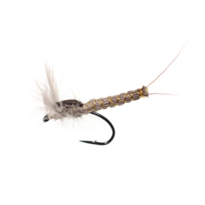 

6PCS Artificial Fly Fishing Bait Single Metal Barbed Hook Tools Copper Bead Head Nymph Flies Trout Lure Kits Fishing Tackle