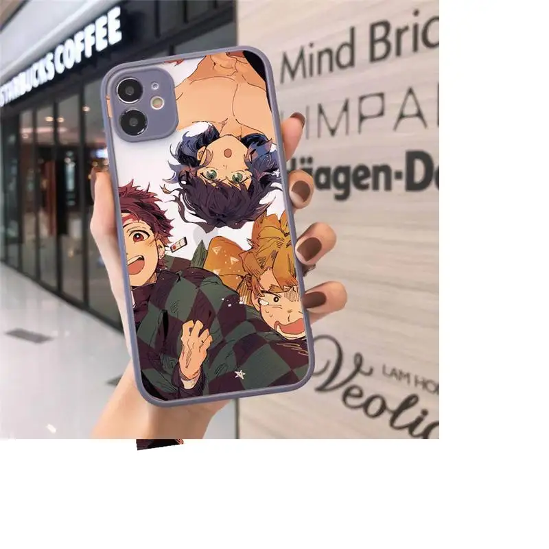 

Kamado Nezuko Kimetsu no Yaiba Demon Slaye Phone Cases matte transparent For iphone 7 8 11 12 plus mini x xs xr pro max cover