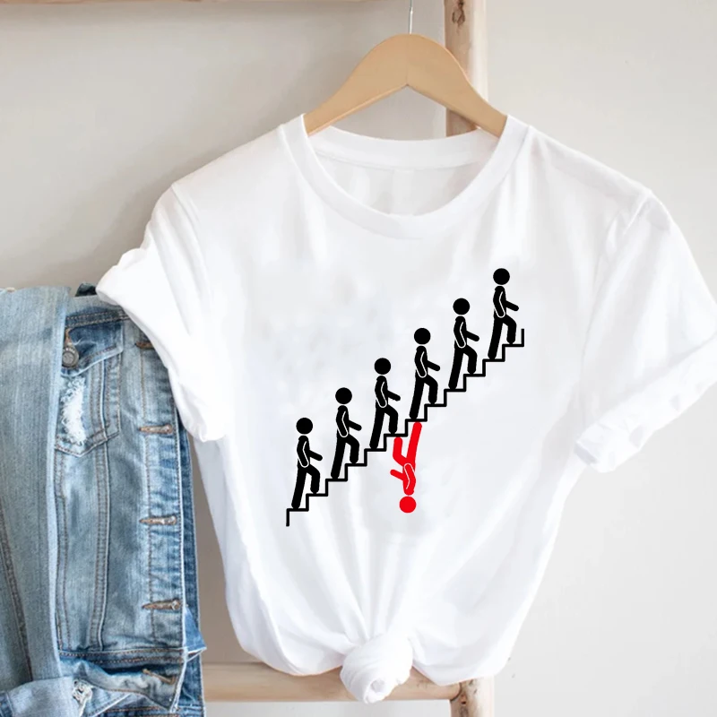 

Women Casual Cartoon Mountain River Casual Spring Summer Ladies 90s Fashion Clothes Print Tshirt Female Tee Top Graphic T-shirt