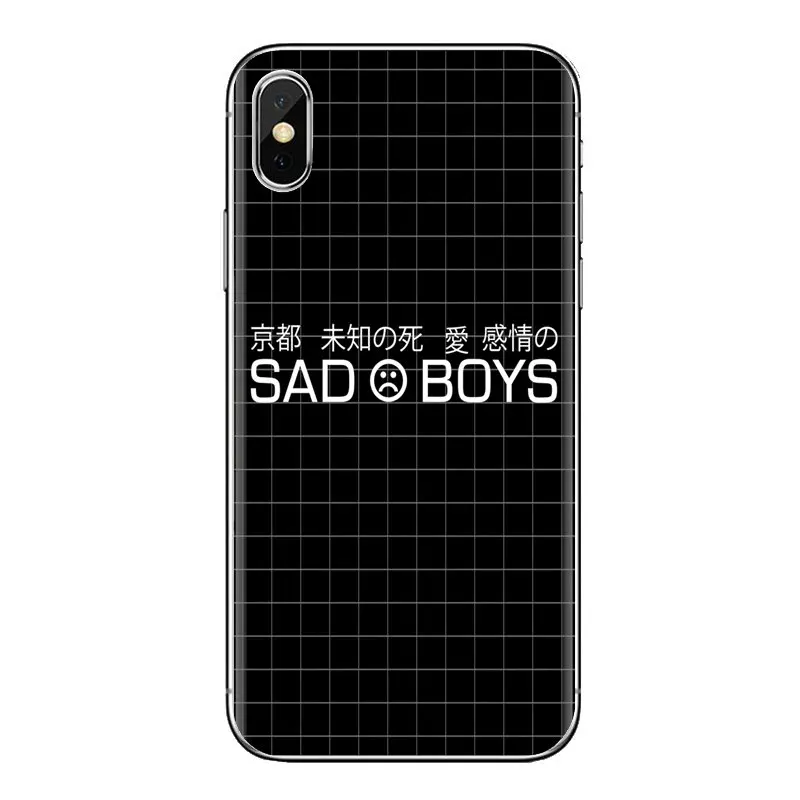Мягкие чехлы с изображением забавных грустные парни SADBOYS логотип для huawei Honor 7X V10 6C