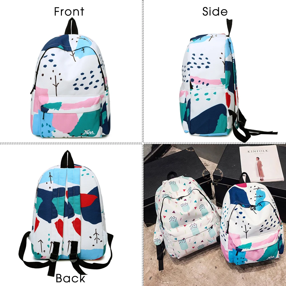 TTOU рюкзак с принтом высокое качество женский холщовый школьные сумки для девочек