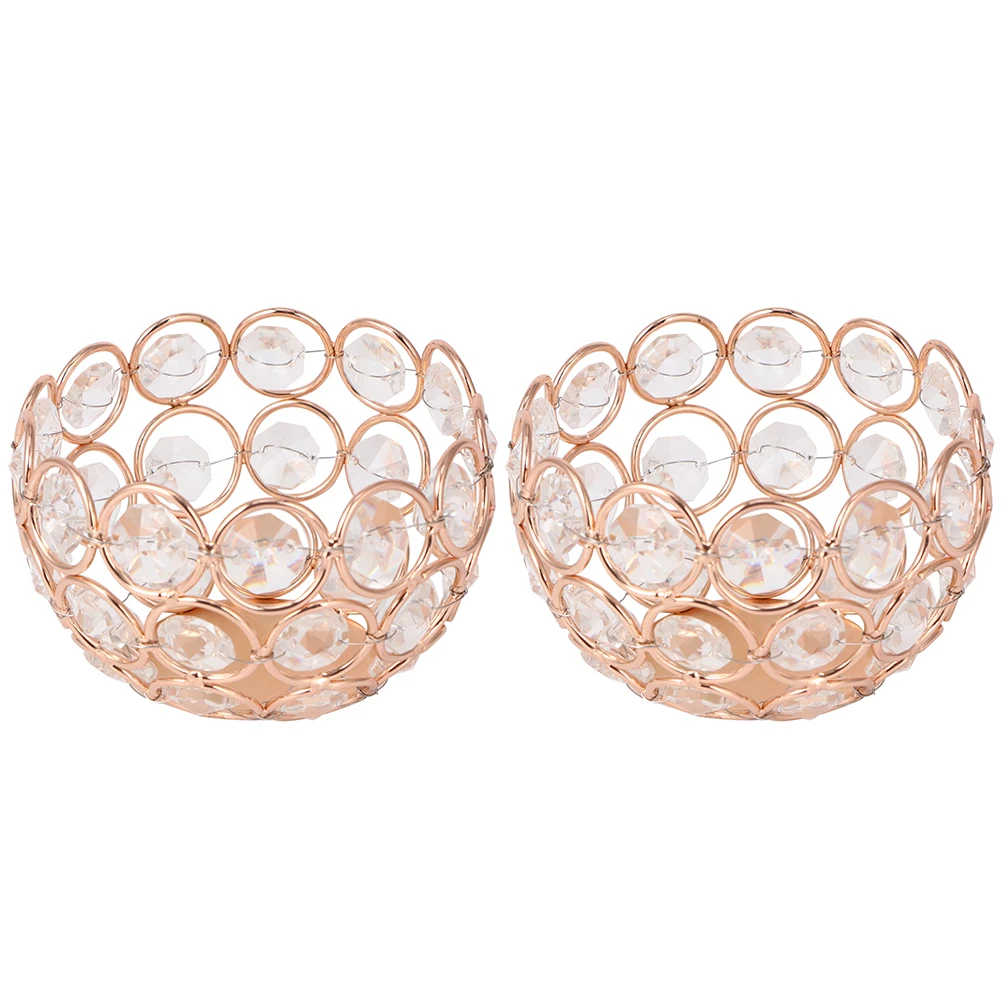 2 шт. подсвечник в скандинавском стиле романтический хрустальные золотые