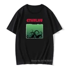 Мужская футболка Lovecraft Cthulhu, карикатура, забавный ужас, искусство, потрясающие художественные футболки, мужские Графические Топы И Футболки, Винтажная Футболка