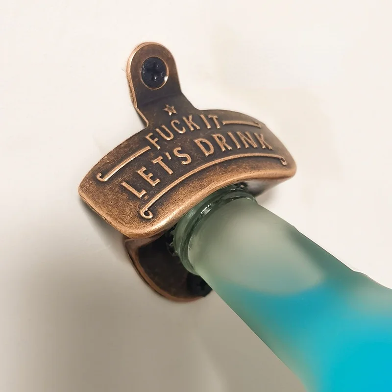 

Creative Wall Corkscrew Antique Beer Bottle Opener Zinc Alloy Wall Corkscrew Wall-mounted Corkscrew Kitchen Gadgets Accessories