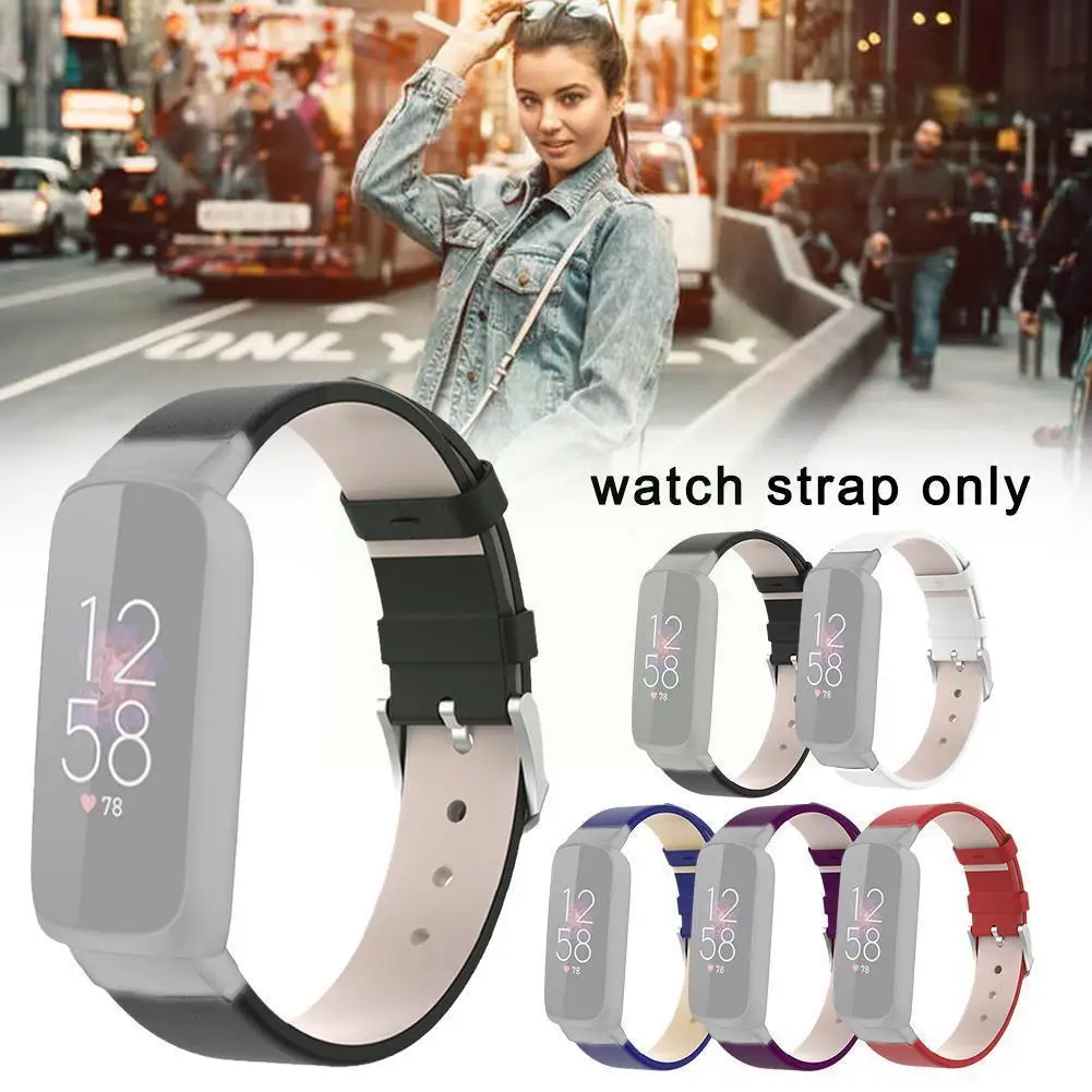 

Ремешок для занятий спортом, сменный однотонный Браслет для Fitbit Luxe, кожаный ремешок с защитой от пота, запасные части S8f9