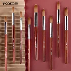 Кисть Kolinsky из соболиного волоса, кисть для акриловых ногтей, кисть для рисования ногтей, ручка для резьбы по акрилу, кисть для смешивания порошка, красная деревянная ручка