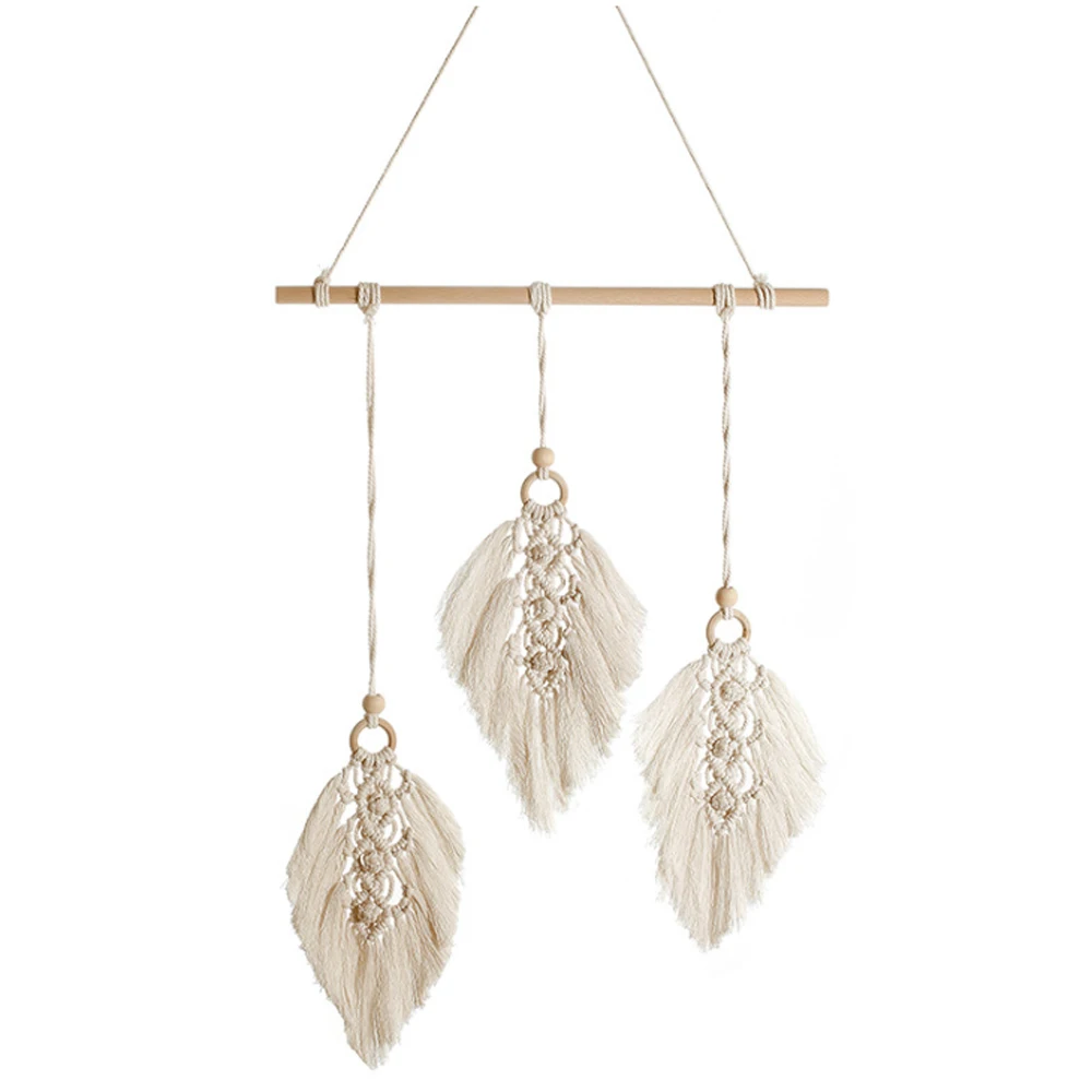 

Макраме ручной работы с кисточками, настенный хлопковый шнур, гобелен, подвеска в стиле бохо, модное настенное украшение для квартиры, спальни
