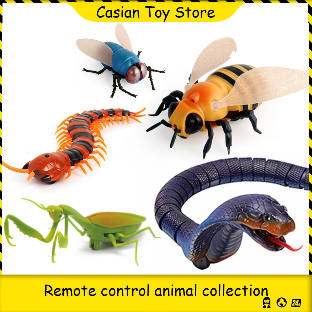 

RC Animal Robot Antistress Insect Toys Infrared Simulation Spider Bee fly mantis Electric Toy for Children Prank Insects pet toy