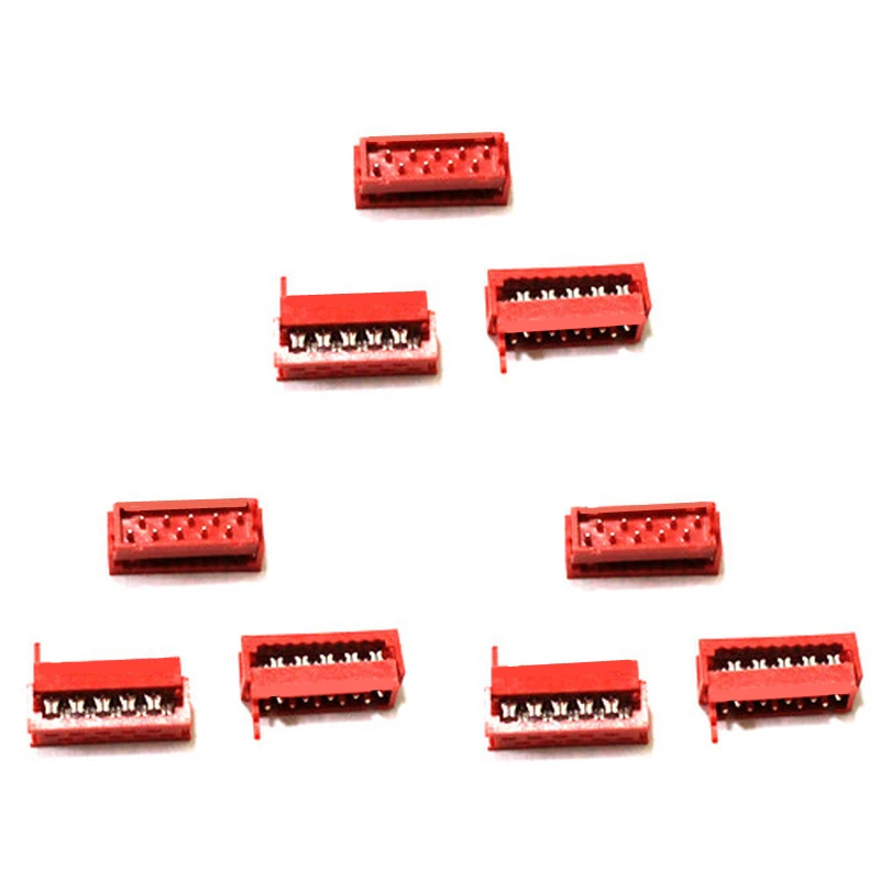 10 шт. Micromatch Red 2 54 мм Шаг гнездо IDC коробка разъем образец 4P 6P 8P 10P 12P 14P 16P 18P 20P 22P 24P 26P