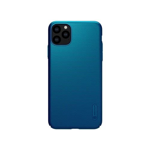 Blue Nillkin для iPhone 11 чехол с матовой поверхностью Защита жесткого диска на заднюю панель для iPhone 11 Pro Max w/Подарочный держатель для мобильного телефона - Цвет: Blue